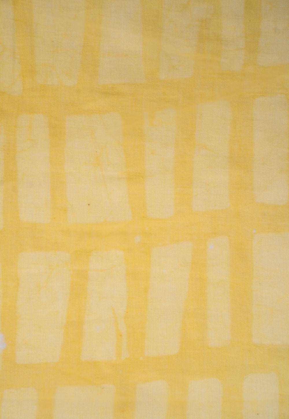 Yellow Brick Pattern Batik Handblock Printed Mul Fabric