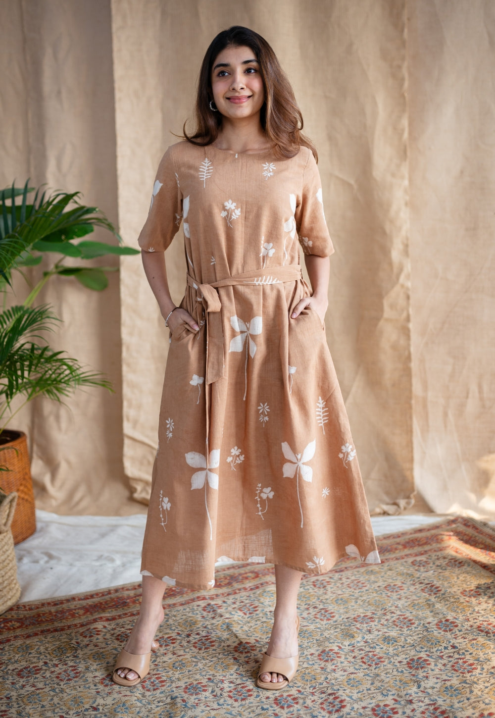 Zaira Dabu Slub Cotton Dress