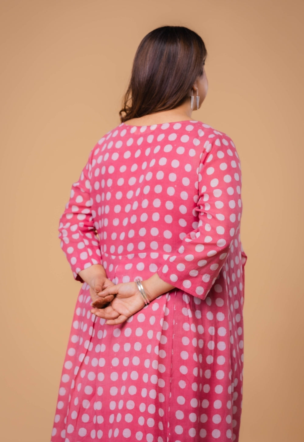 Fajar Pink Batik MulMul A Line Dress