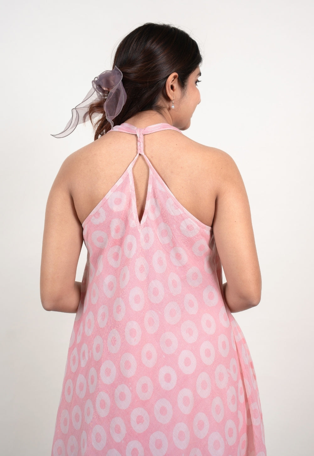Tashi Pink Batik MulMul A Line Dress