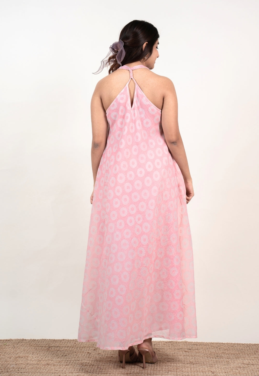 Tashi Pink Batik MulMul A Line Dress