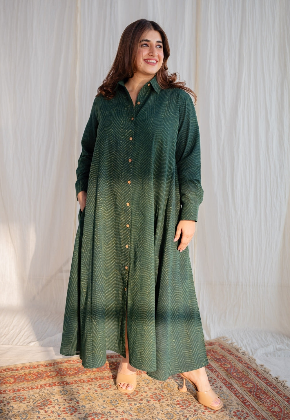 Trusha Dabu Cotton Dress