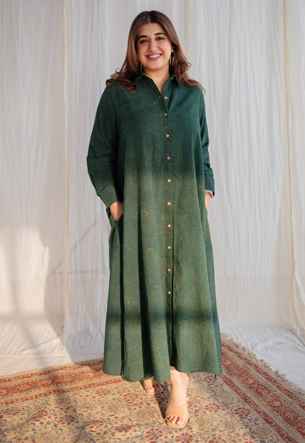 Trusha Dabu Cotton Dress