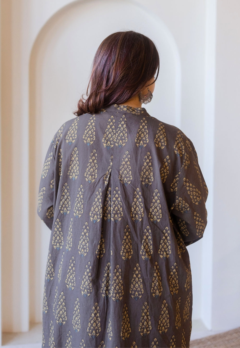 Ayaat Brown Ajrakh Cotton Anti-Fit Kurta