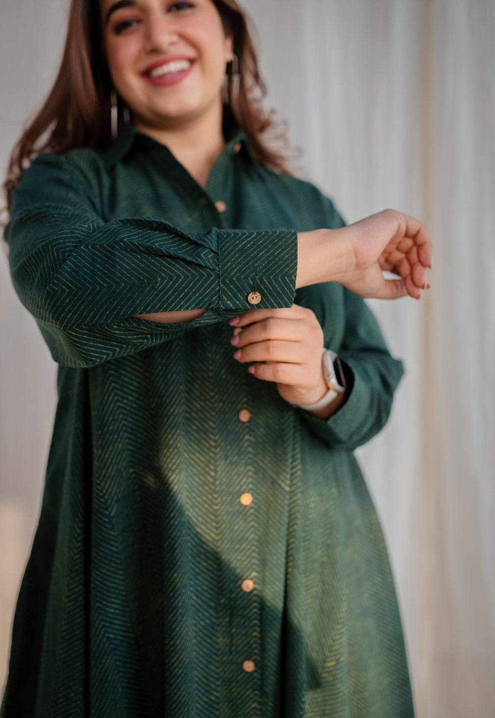 Trusha Dabu Cotton Dress