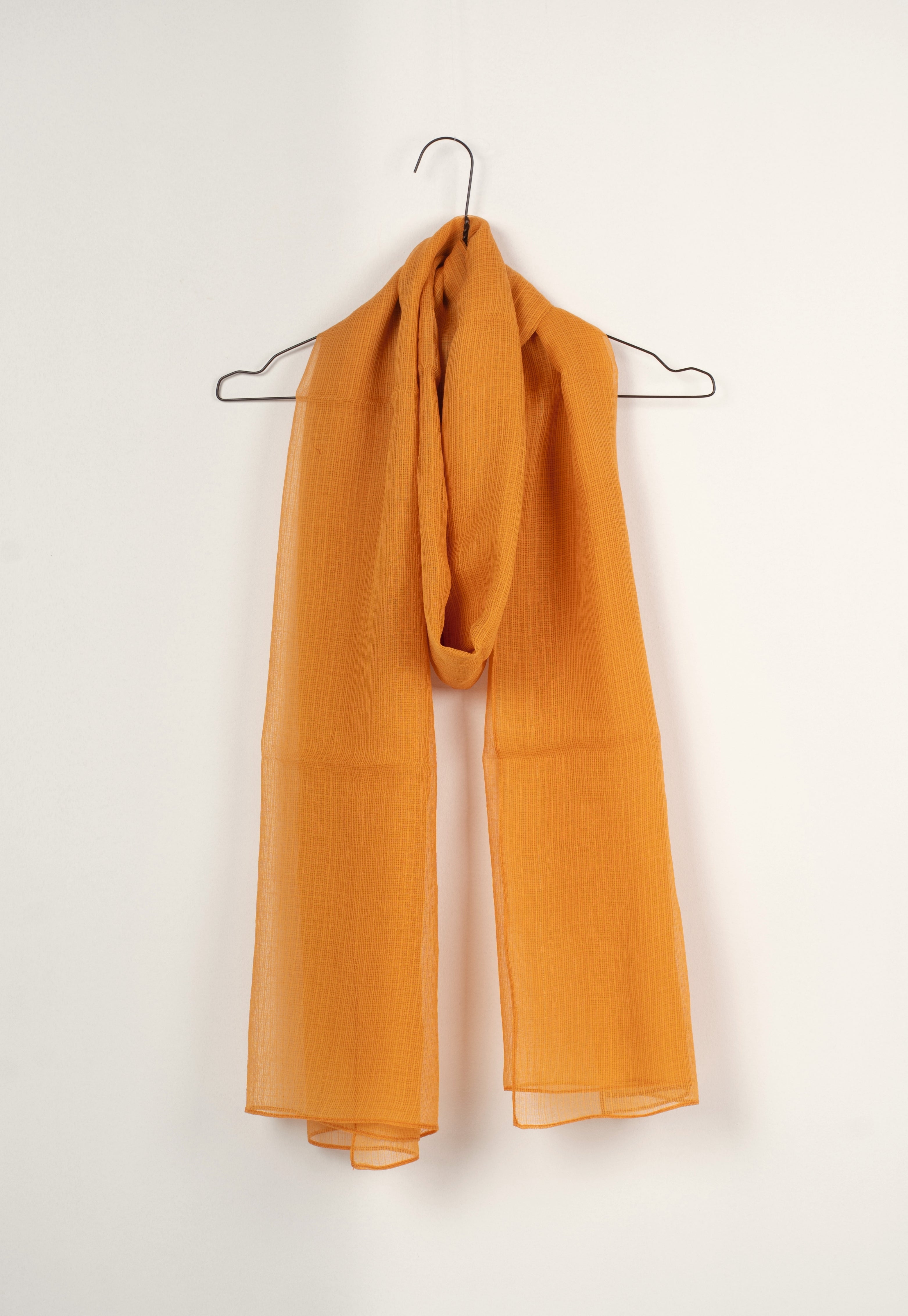 Yellow Solid Kota Doria Cotton Dupatta