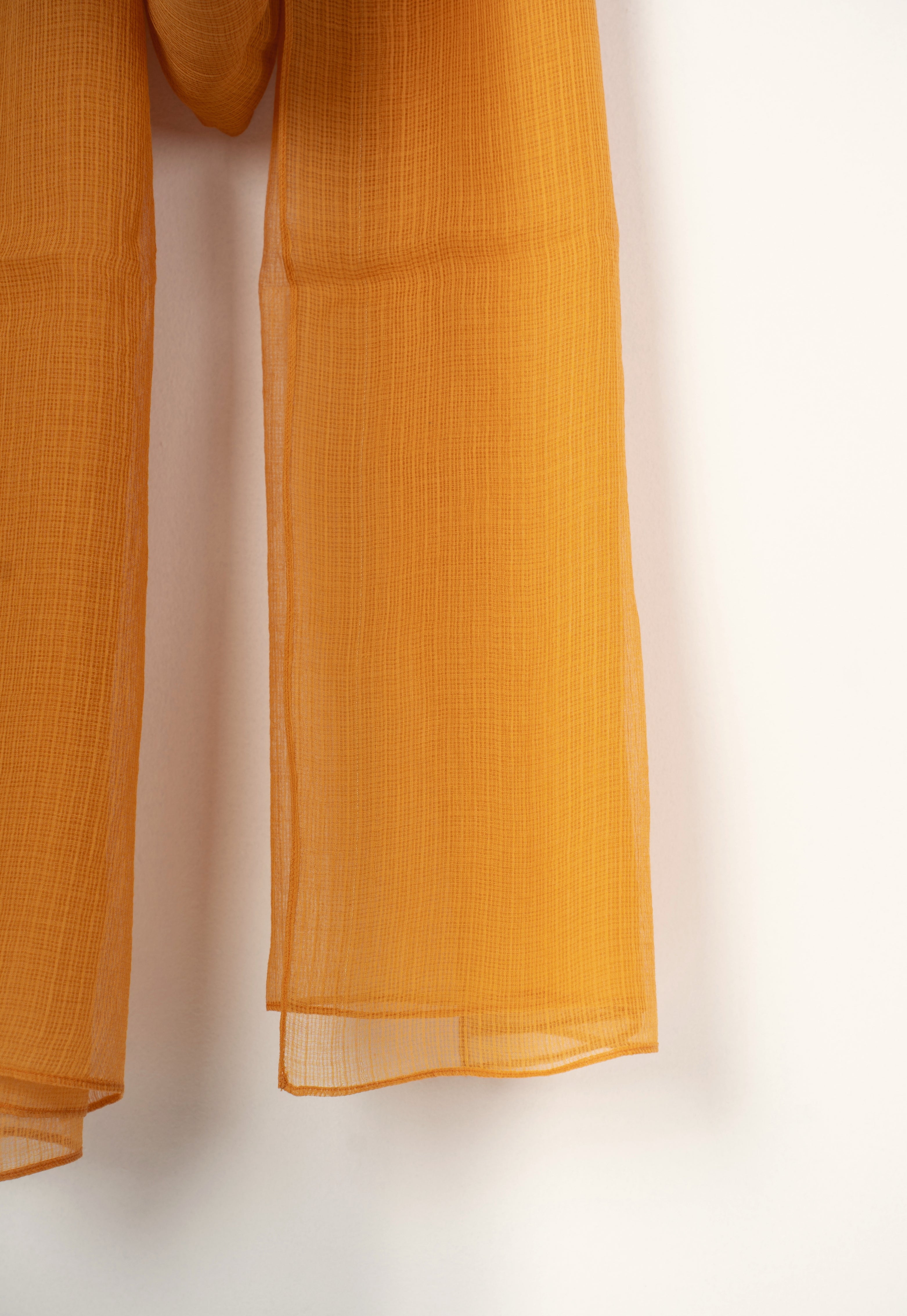 Yellow Solid Kota Doria Cotton Dupatta