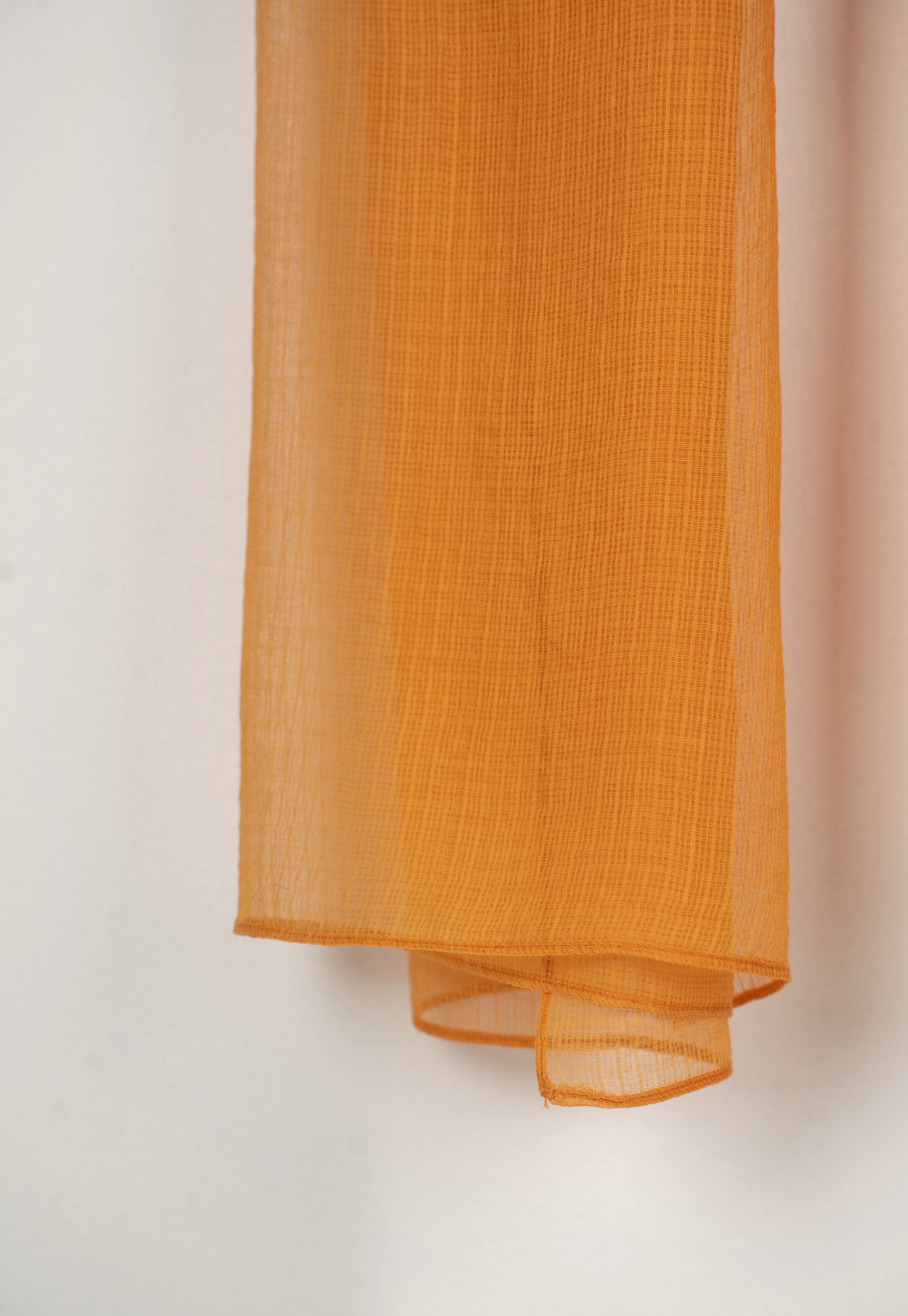 Yellow Solid Kota Doria Cotton Dupatta