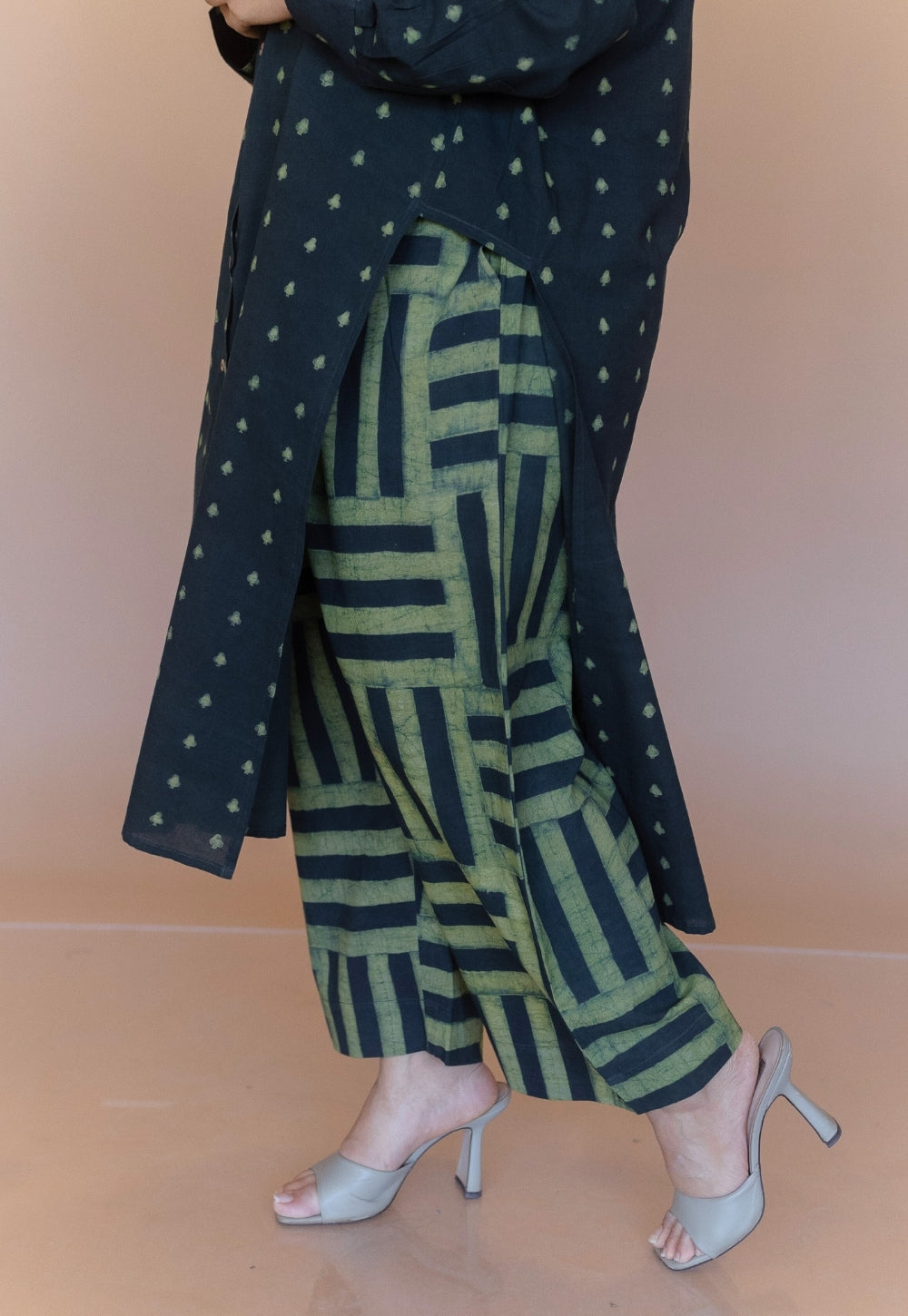Anya Green Dabu Cotton Anti-Fit Kurta