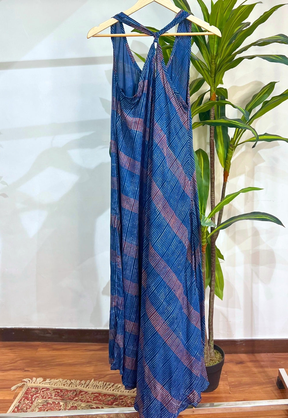 Blue Modal Ajrakh Dress