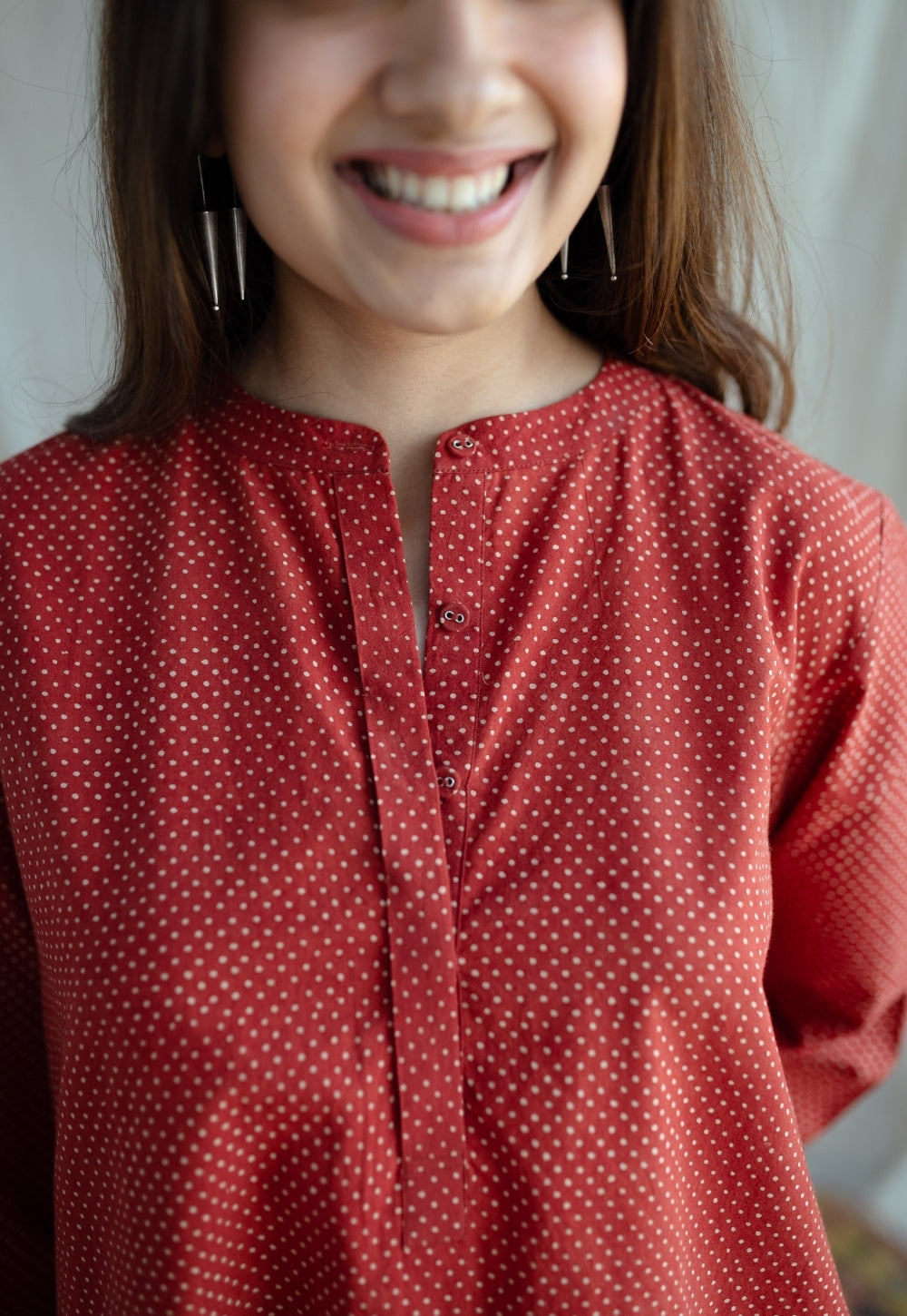 Bombay Ajrakh Red Cotton Co-Ord Set (Set of 2)