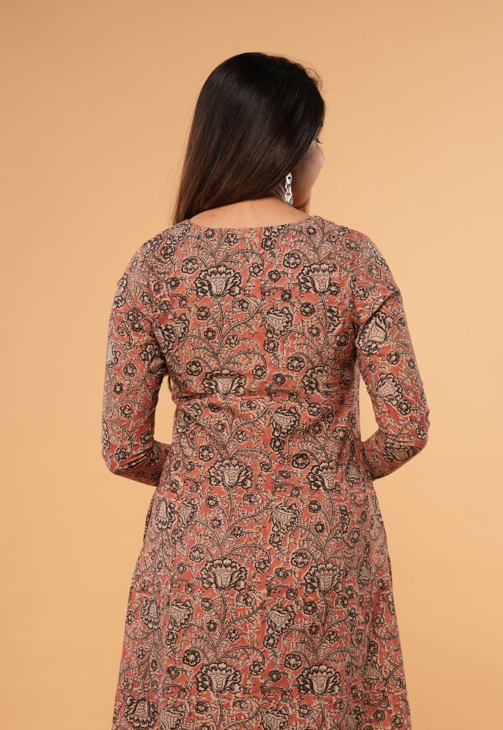 Huma Pink Kalamkari Cotton Kali Kurta
