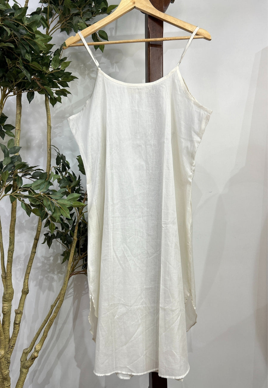 Solid Mul Cotton Straight Slip