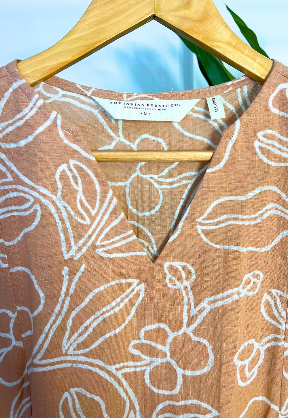 Seerat Orange Hand Block Print Slub Cotton Kali Kurta