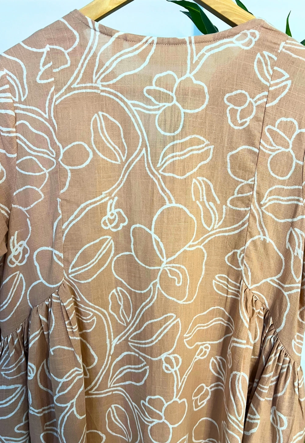 Seerat Orange Hand Block Print Slub Cotton Kali Kurta