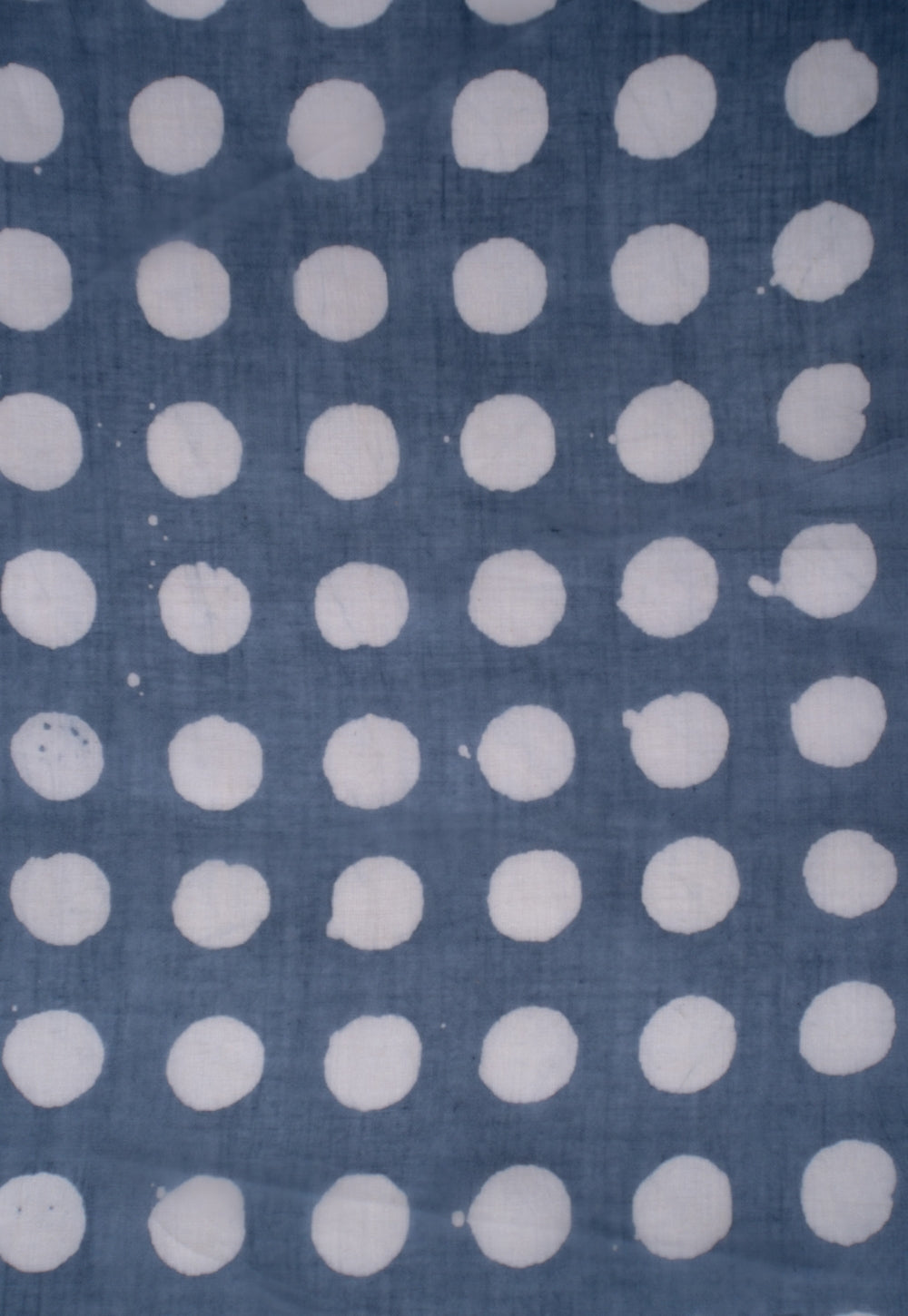 Blue Sphere Batik Handblock Printed Mul Fabric