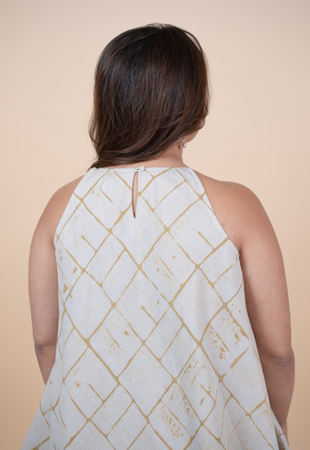 Parveen Green Batik MulMul A Line Short Top