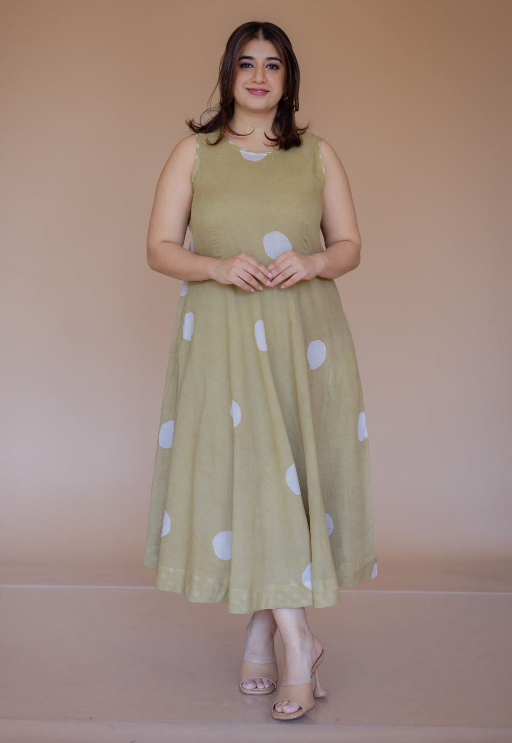 Rimsha Green Batik MulMul A Line Dress