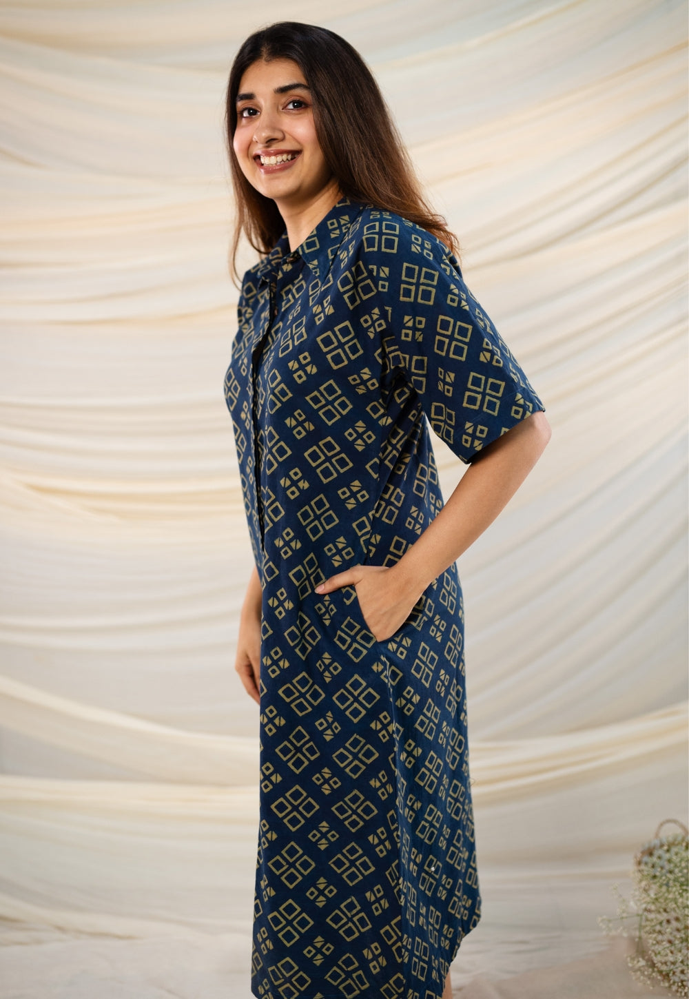 Hruta Ajrakh Cotton Dress