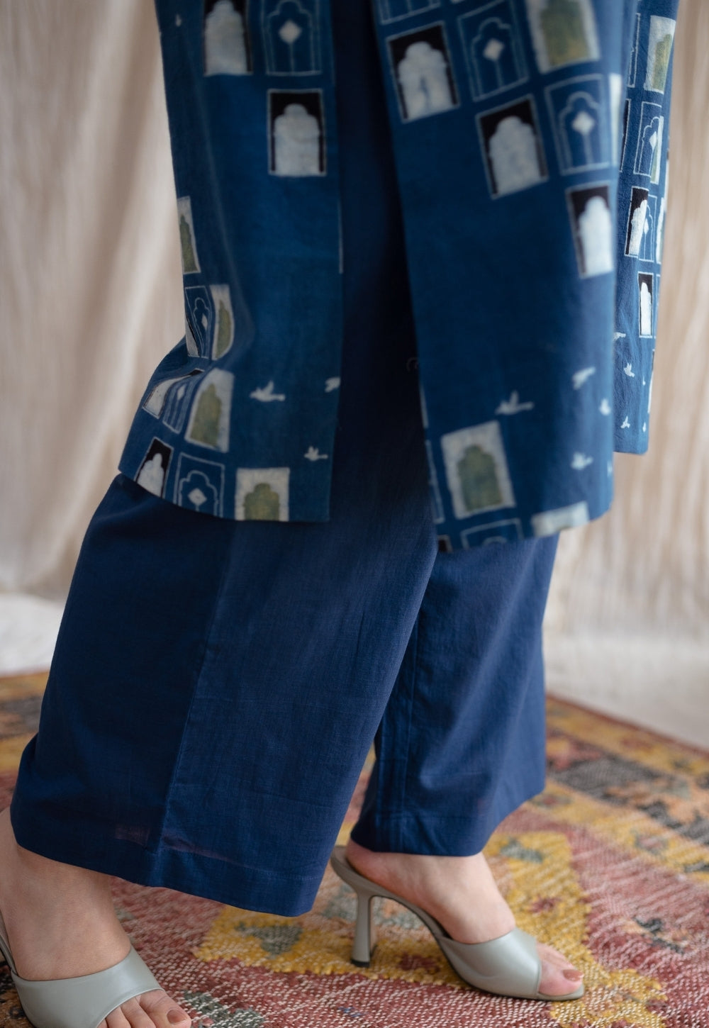 Asmita Indigo Slub Cotton Pant