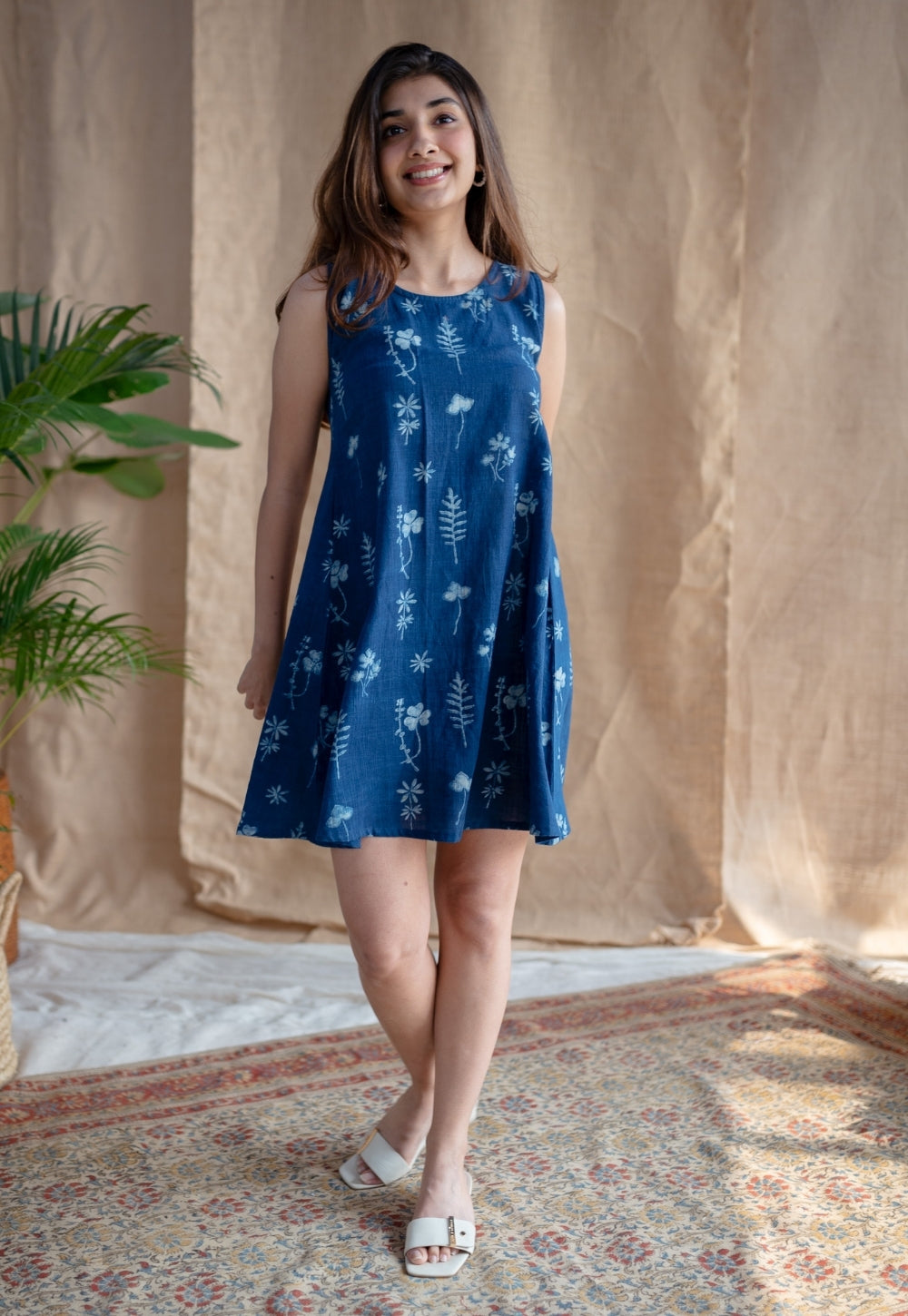 Inam Dabu Slub Cotton Dress