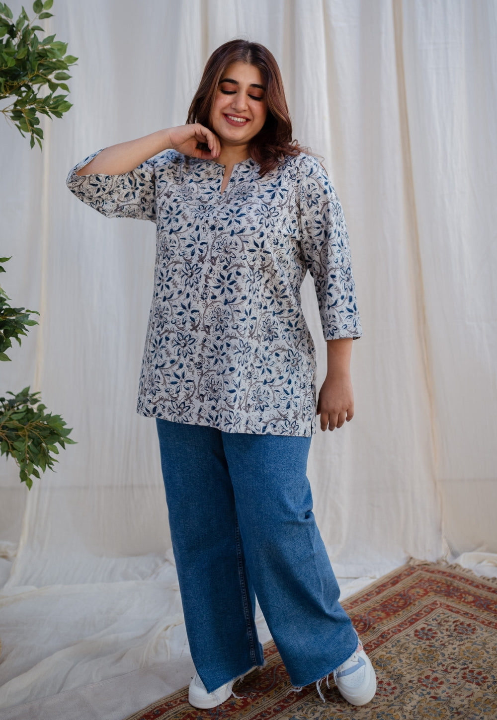 Iman Kalamkari Cotton Top