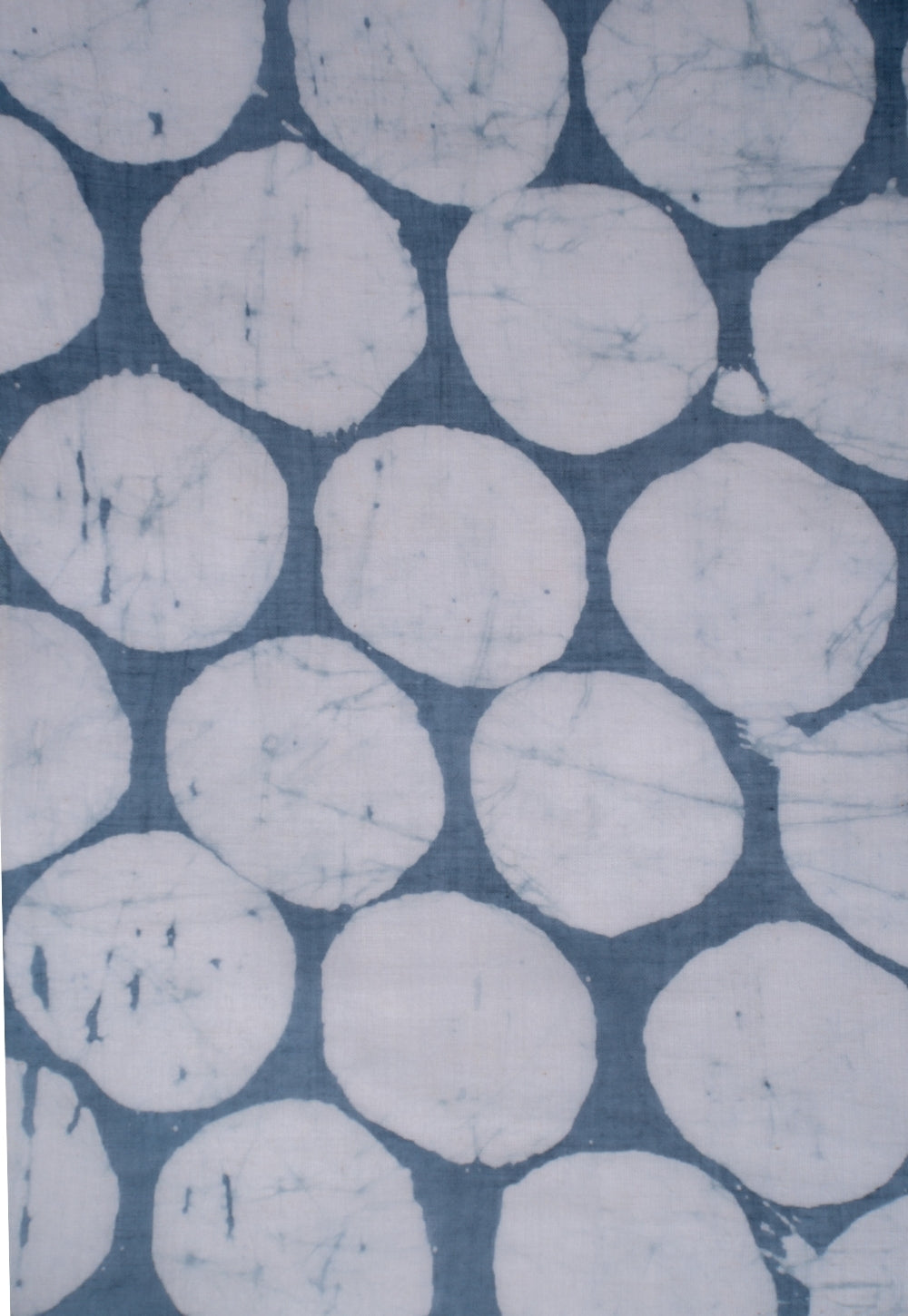 Blue Seamless Pattern Batik Handblock Printed Mul Fabric