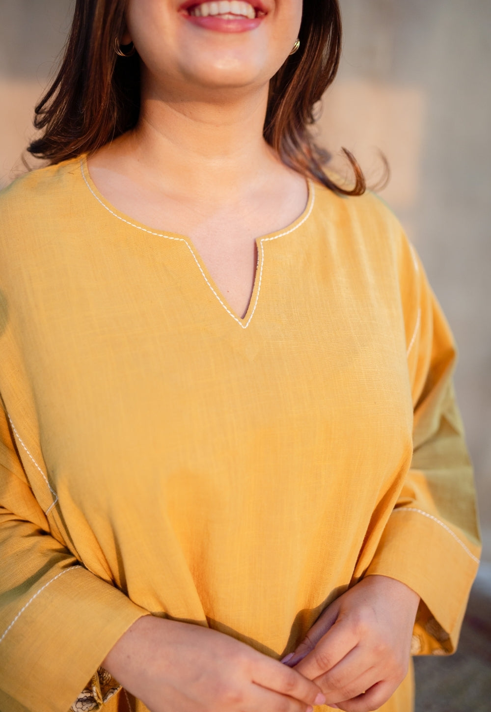 Nyra Slub Cotton Embroidered Jhabba Kali Kurta