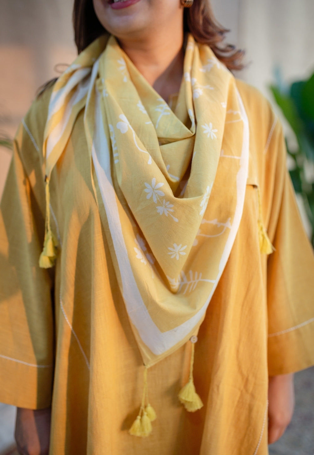 Nyra Slub Cotton Embroidered Jhabba Kali Kurta