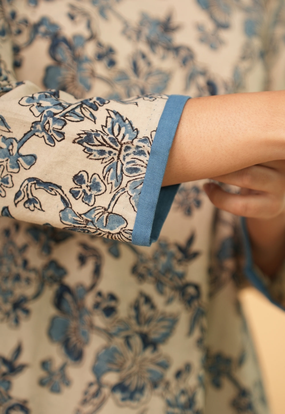 Tahira White Kalamkari Cotton A Line Kurta