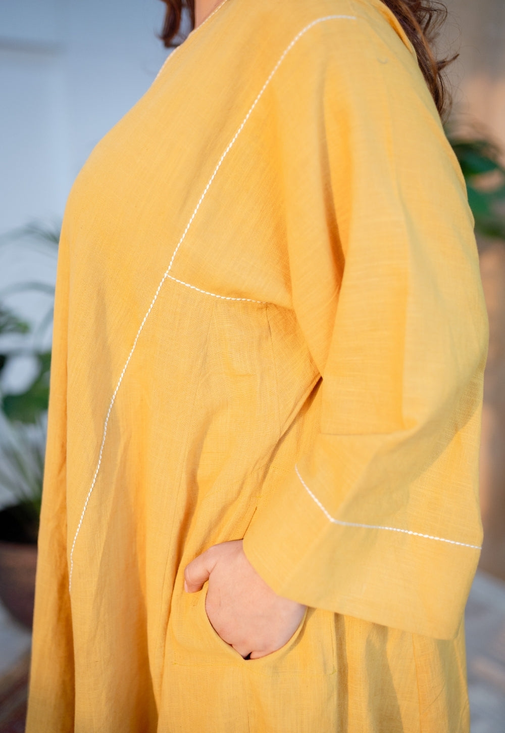 Nyra Slub Cotton Embroidered Jhabba Kali Kurta