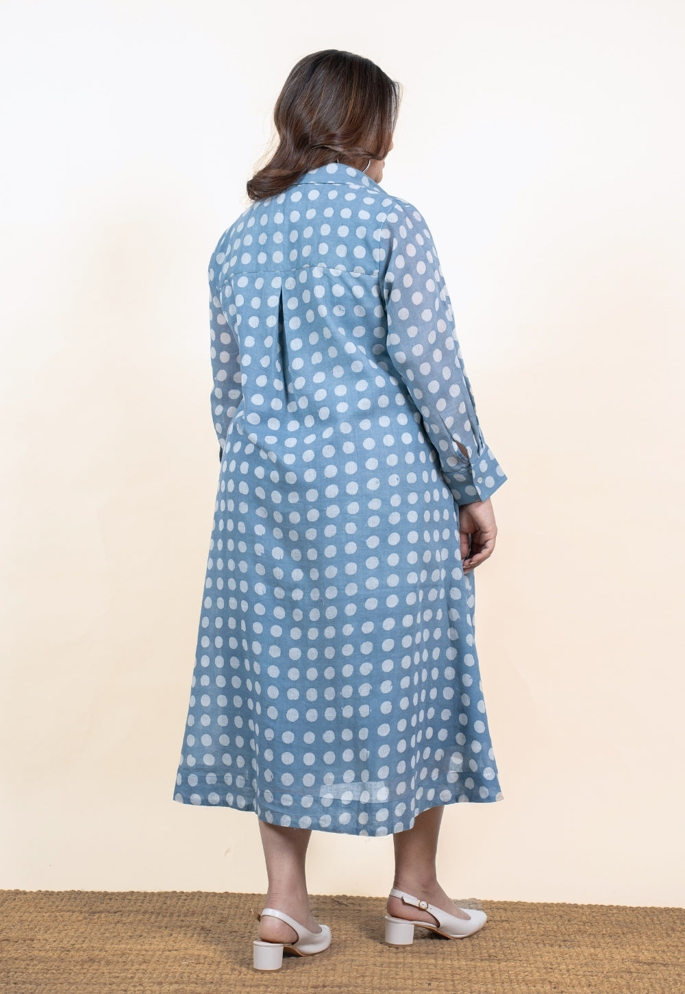Samia Blue Batik MulMul A Line Dress