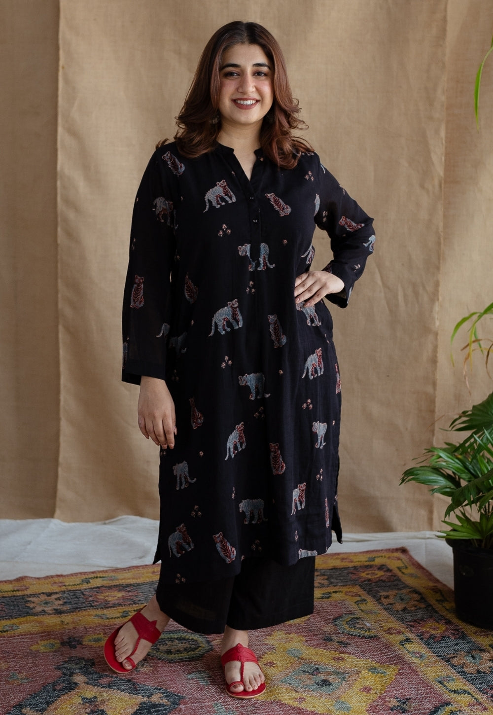 Ayushi Slub Cotton Straight Pant