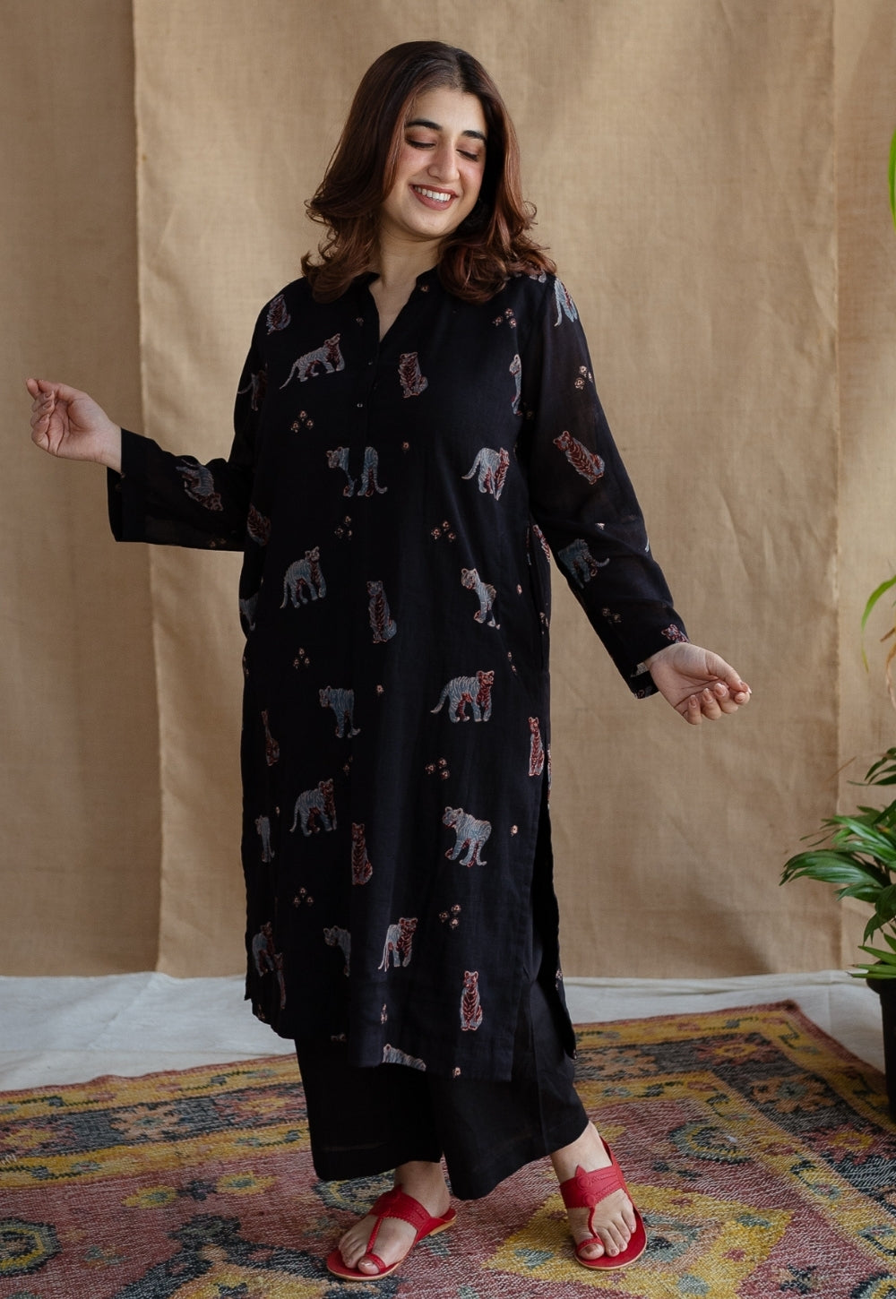Ayushi Slub Cotton Straight Pant