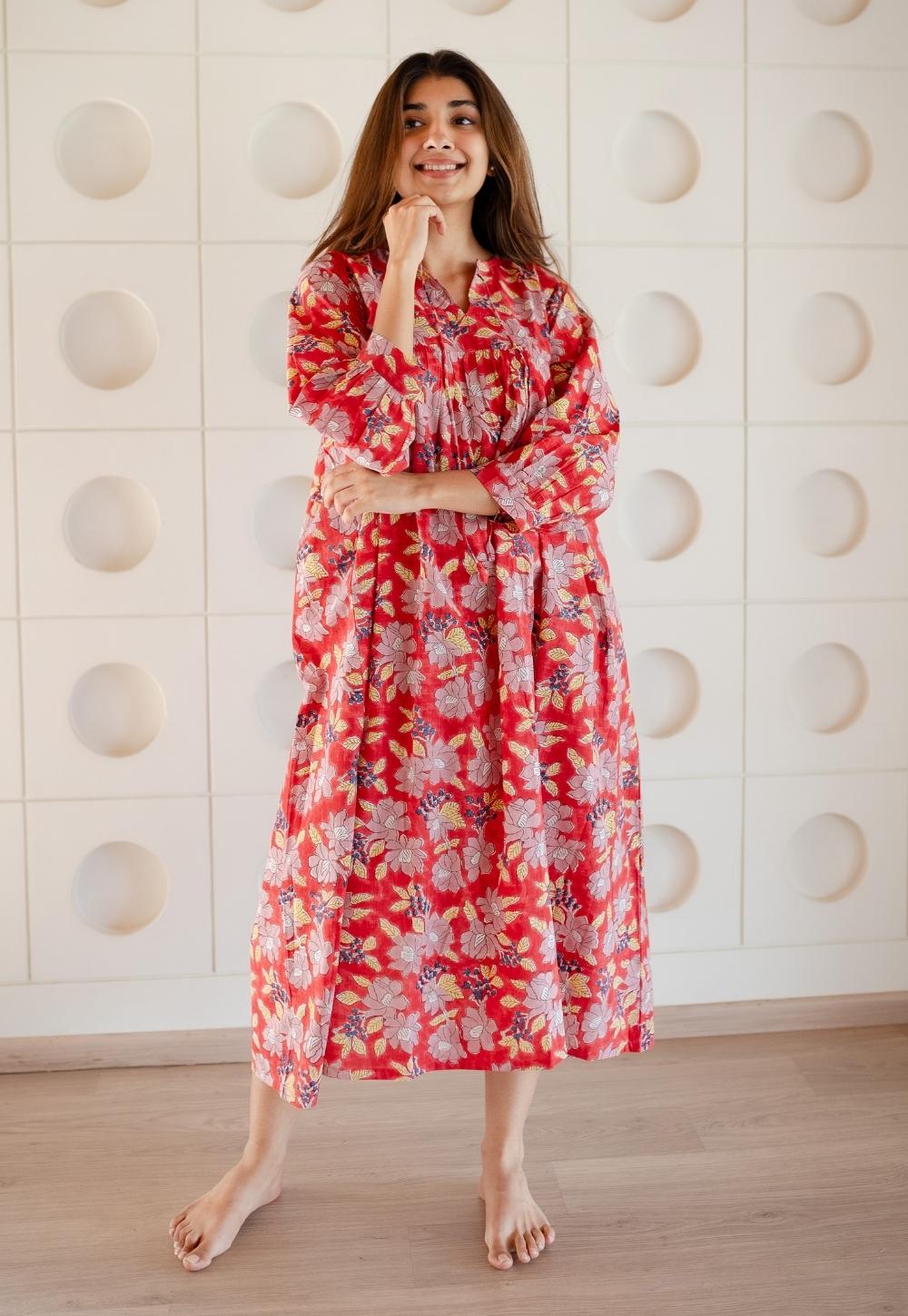 LazyDays Serene Lounge Slub Cotton Dress