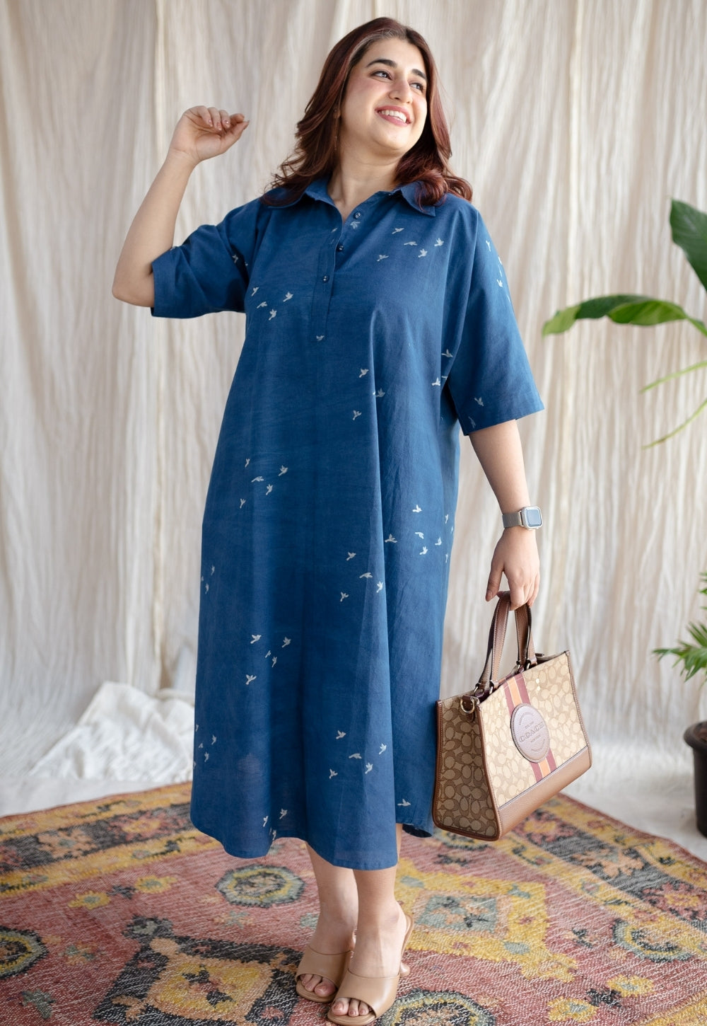 Nila Jaipur Ajrakh Cotton Dress