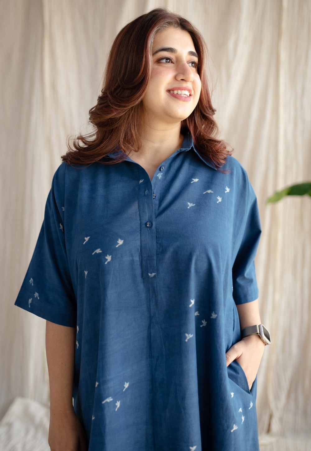 Nila Jaipur Ajrakh Cotton Dress