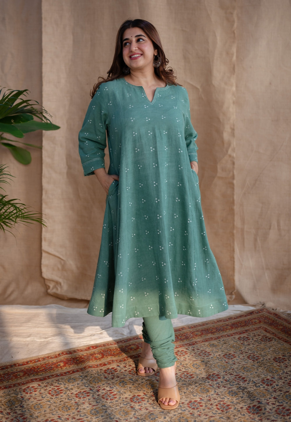 Tanjila Slub Cotton Churidar