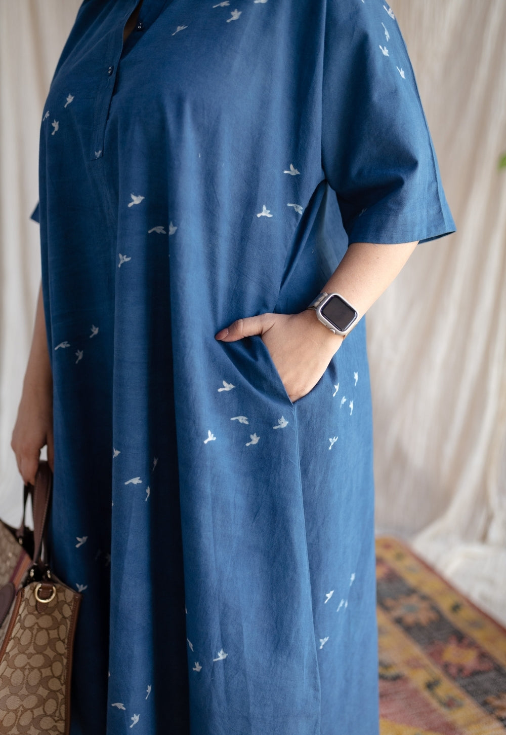 Nila Jaipur Ajrakh Cotton Dress
