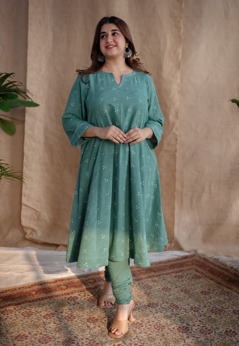 Tanjila Slub Cotton Churidar