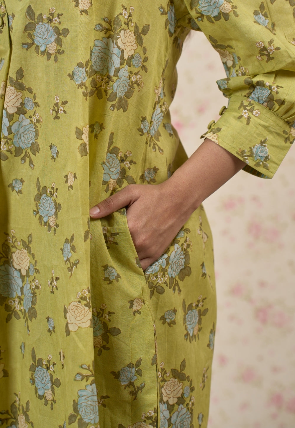 Grace Sanganeri Mul Cotton Straight Co-Ord Set