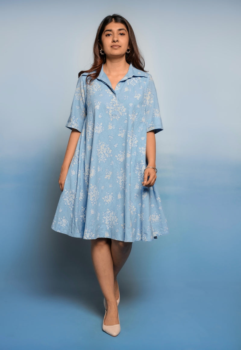 princess polly baby blue dress White Striped Cotton Aline Dress at ₹ 1099 | A Line Dress