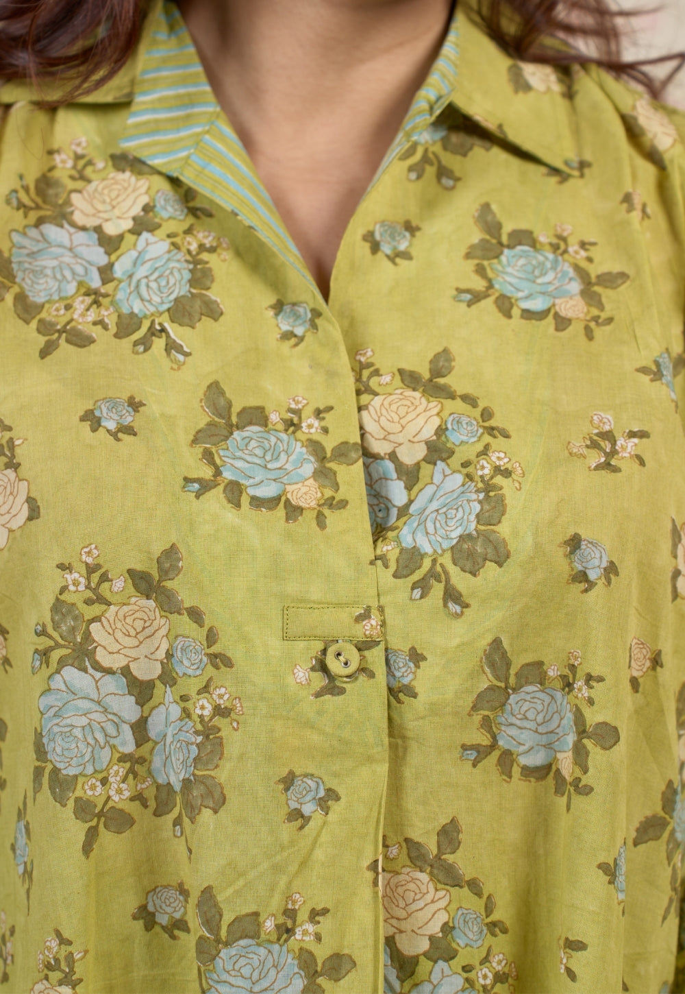 Grace Sanganeri Mul Cotton Straight Co-Ord Set