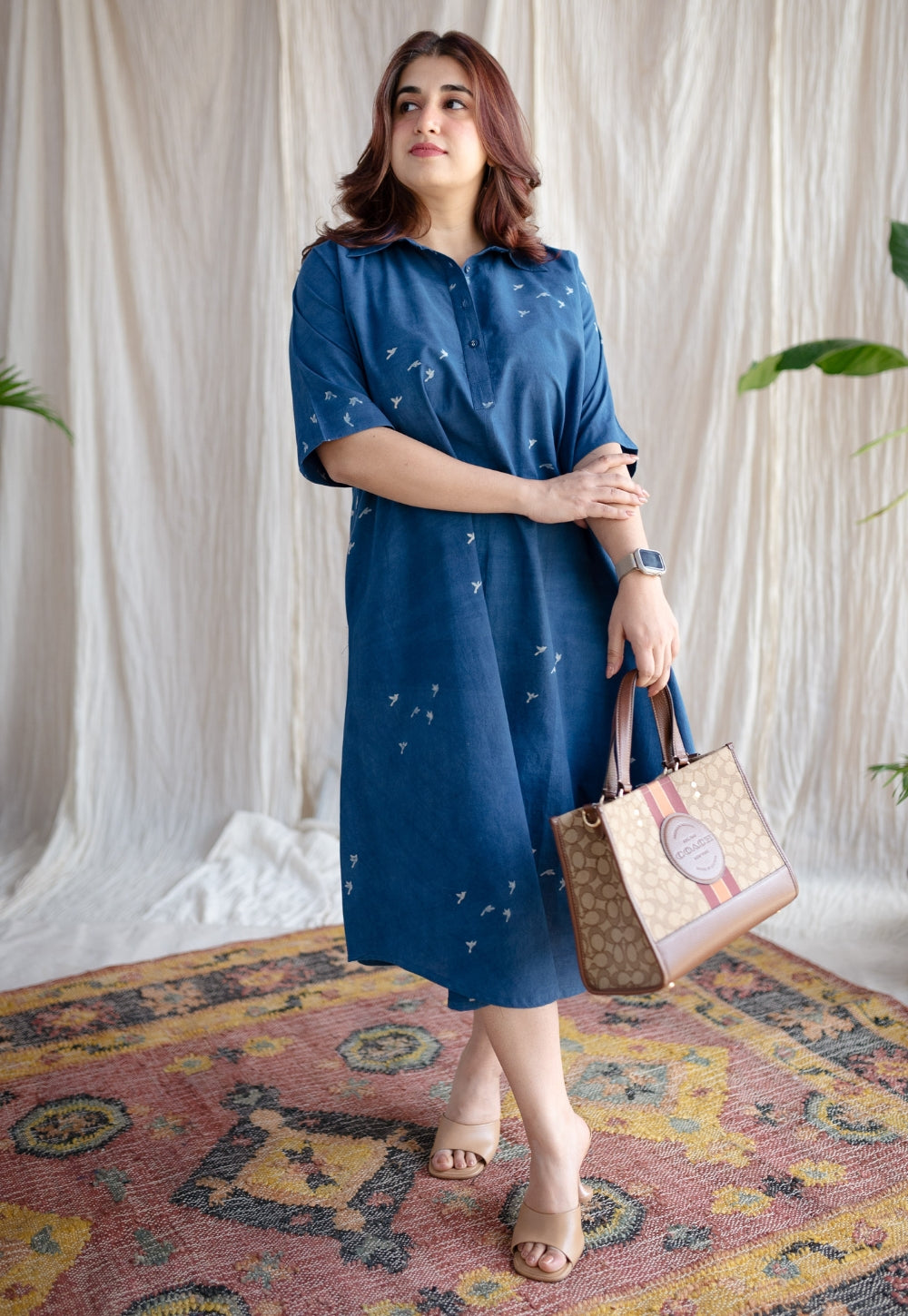 Nila Jaipur Ajrakh Cotton Dress