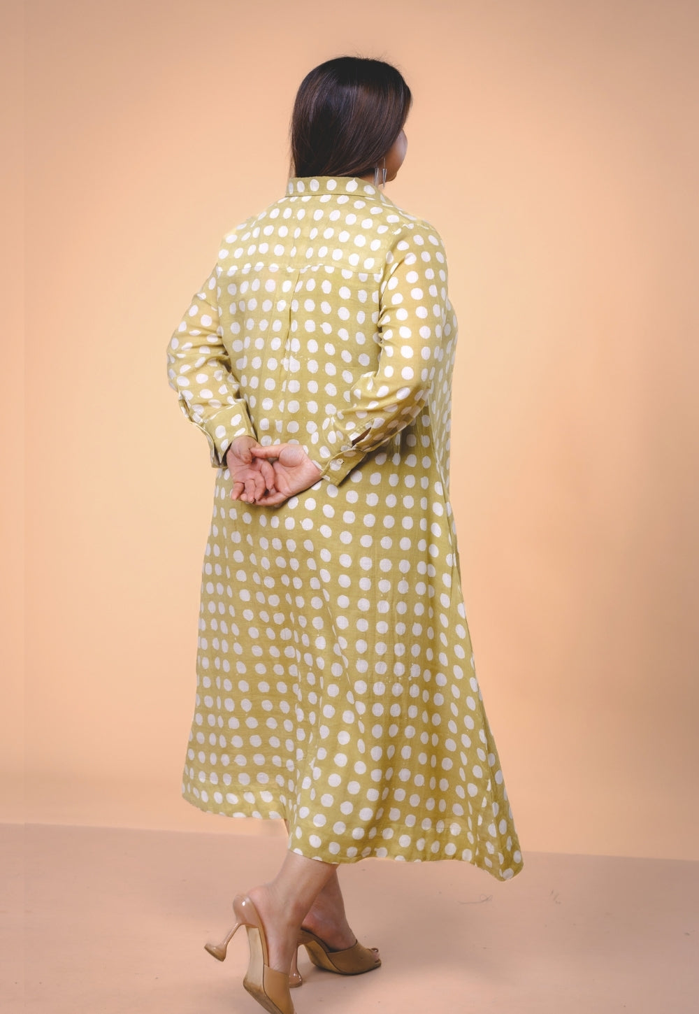 Samia Green Batik MulMul A Line Dress