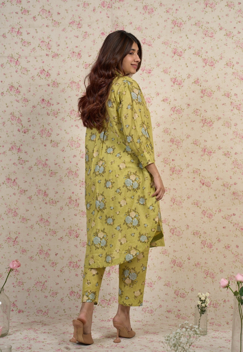 Grace Sanganeri Mul Cotton Straight Co-Ord Set