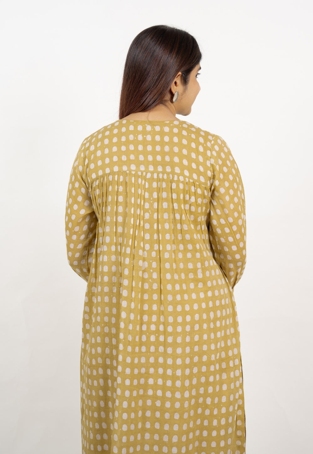 Alba Green Batik MulMul Kali Kurta