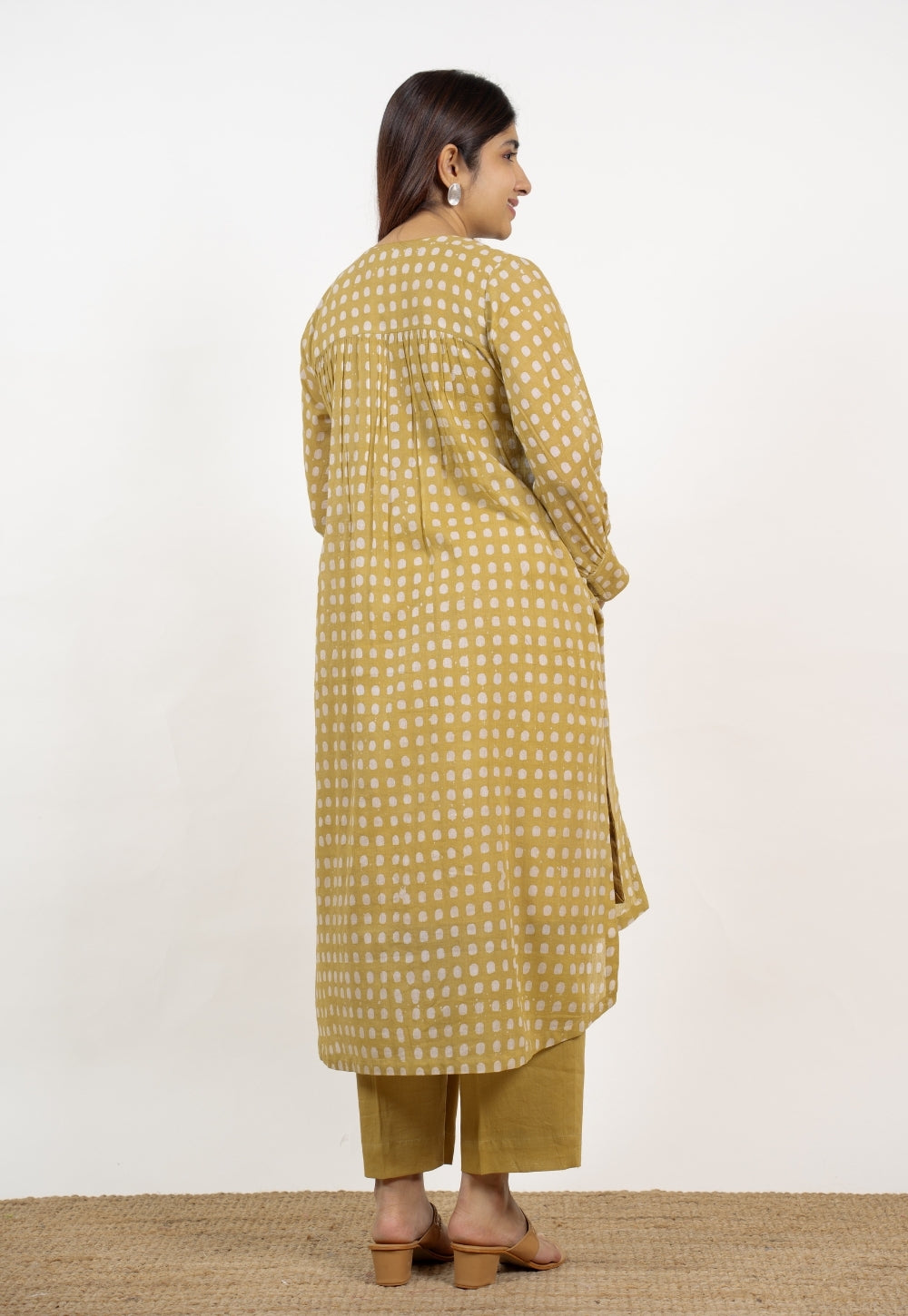 Alba Green Batik MulMul Kali Kurta