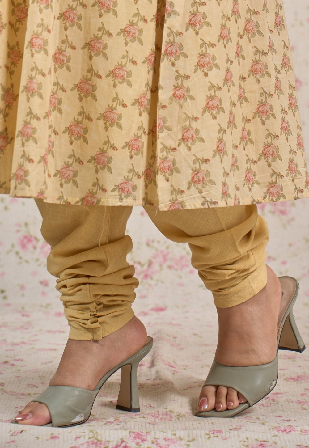 Miral Yellow Solid Cotton Flex Churidar