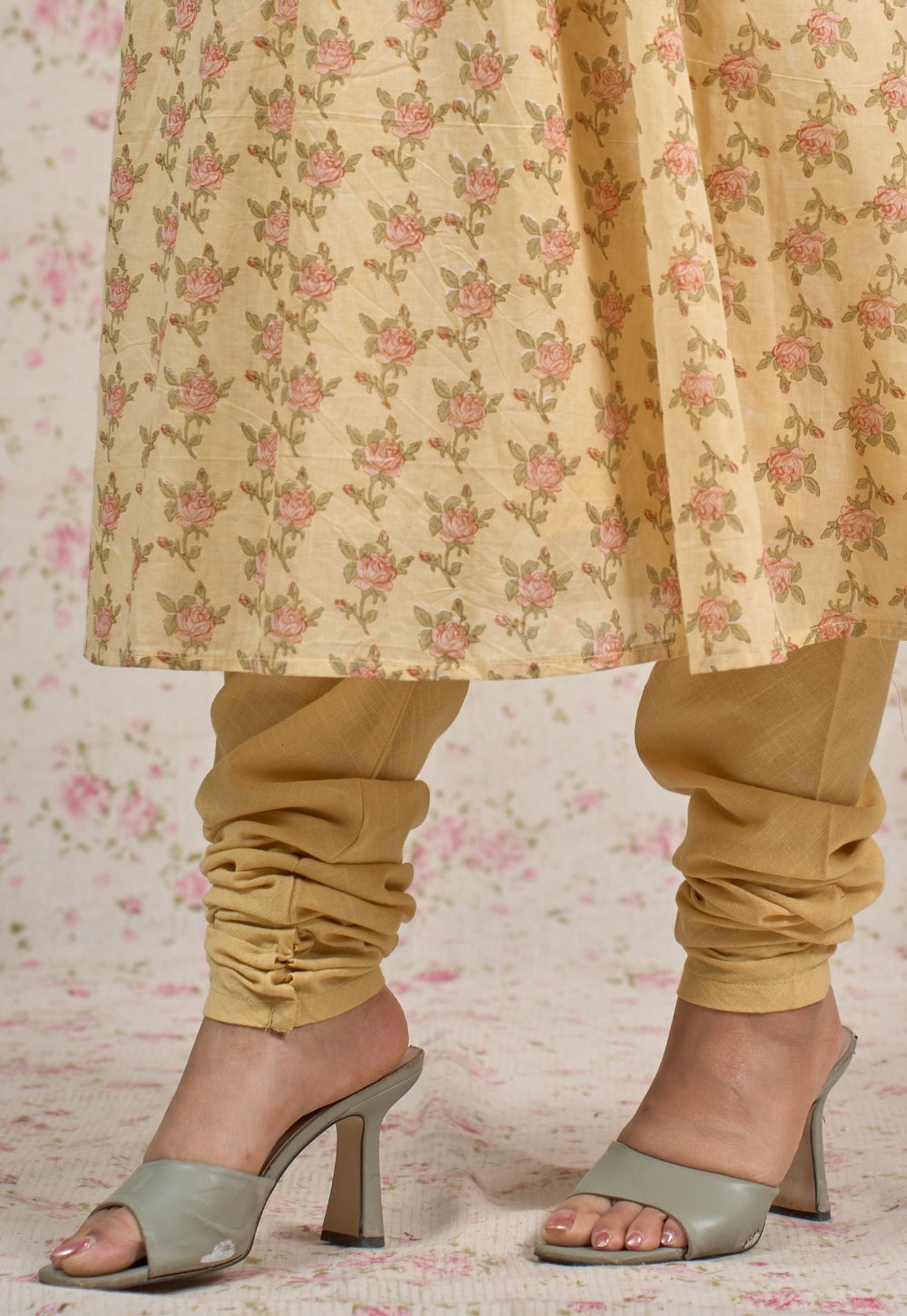 Miral Yellow Solid Cotton Flex Churidar